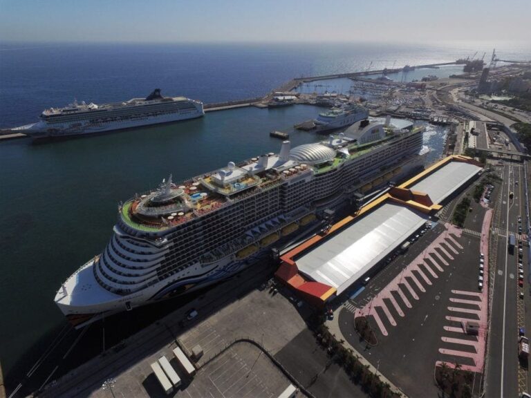 Cinco cruceros coinciden en el Puerto de Santa Cruz de Tenerife en un solo día
