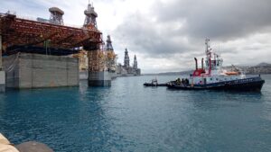 Puertos de Las Palmas celebra la fabricación del primer cajón para la prolongación del muelle Nelson Mandela