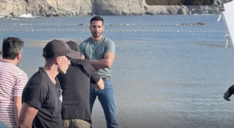Petróleo, plataformas y un muerto: la serie ‘Weiss & Morales’ protagonizada por Miguel Ángel Silvestre se rueda en el Puerto de Las Palmas