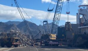 El Puerto de Santa Cruz de Tenerife saca de la isla 73.000 toneladas de chatarra