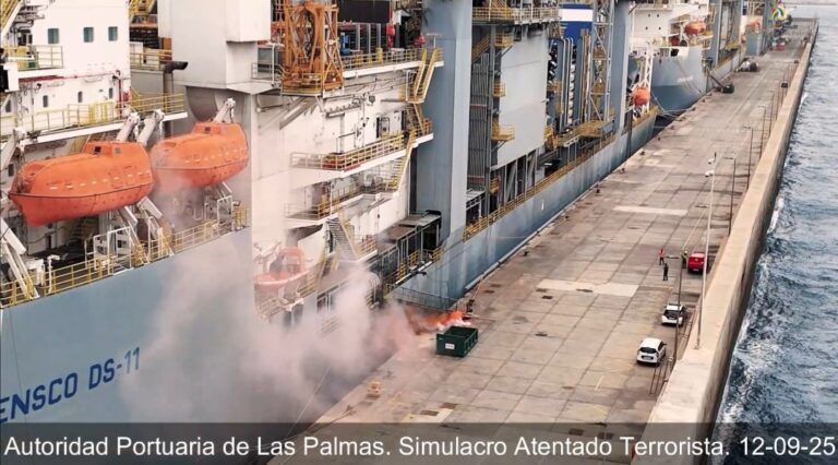 Puertos de Las Palmas refuerza su seguridad con un simulacro de atentado en el muelle Reina Sofía