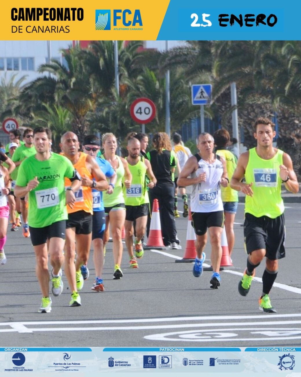 Cartel media maratón Fundación Puertos de Las Palmas