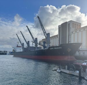 El Puerto de Las Palmas recibe 25.500 toneladas de maíz brasileño a bordo del Cape Doukato